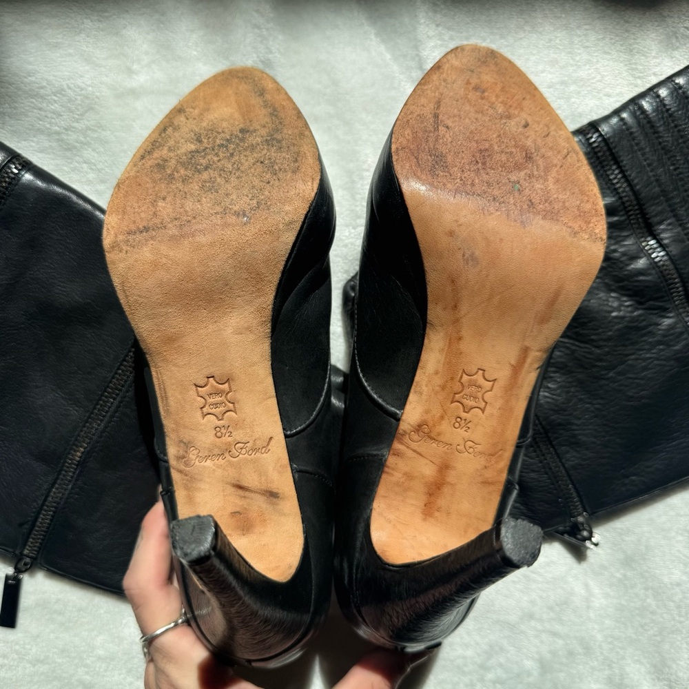 Fabulous Y2K Geren Ford Convertible Leather Stiletto Boots w/ a Grunge Punk Vibe - Picture 14 of 15